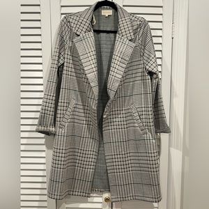 Melloday Long Blazer Womens Large Blue Grey